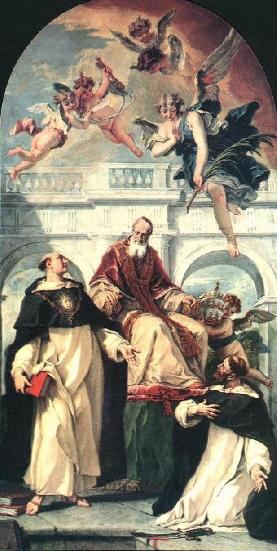RICCI, Sebastiano St Pius, St Thomas of Aquino and St Peter Martyr France oil painting art